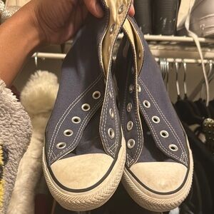 Navy Blue Women's Slip-On Sneakers